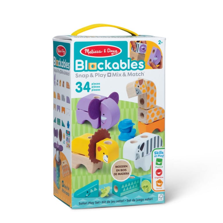 Melissa & Doug Les Animaux De La Savane 34 Pièces Blockables Melissa & Doug - vue 2