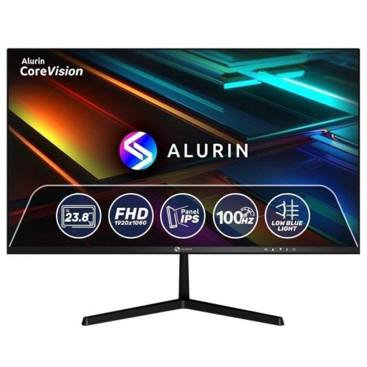 Écran Alurin CoreVision 100IPSLite 23 8 FHD 100Hz FreeSync VESA 75x75 Léger 4 5kg Neuf - vue 2