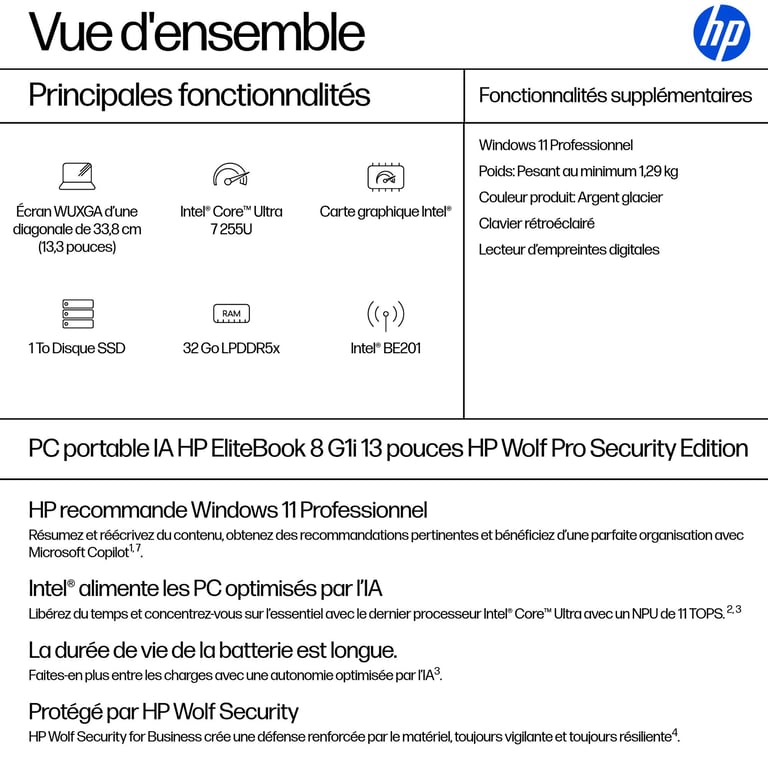 HP EB8G1i13 U7 13 1T - vue 4