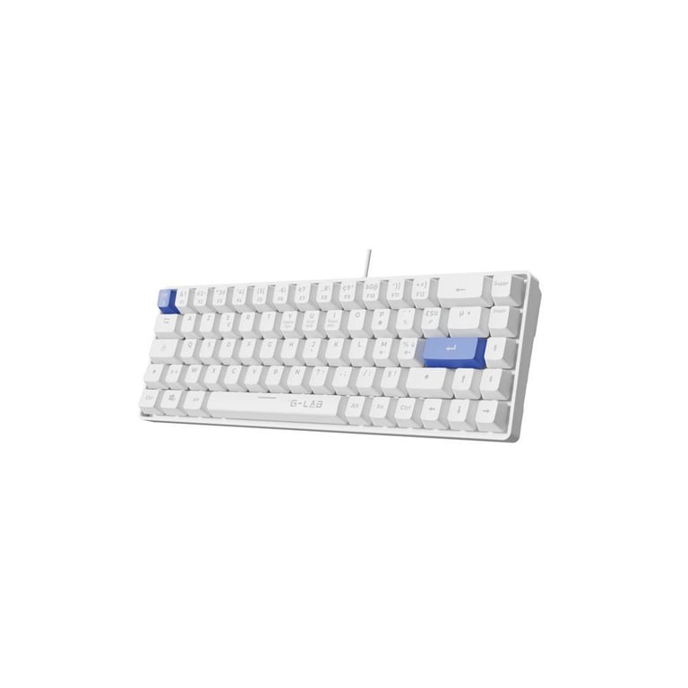 Clavier Gamer The G Lab KEYZ HYDROGEN 60% Format Compact Touches bleus Filaire - vue 4