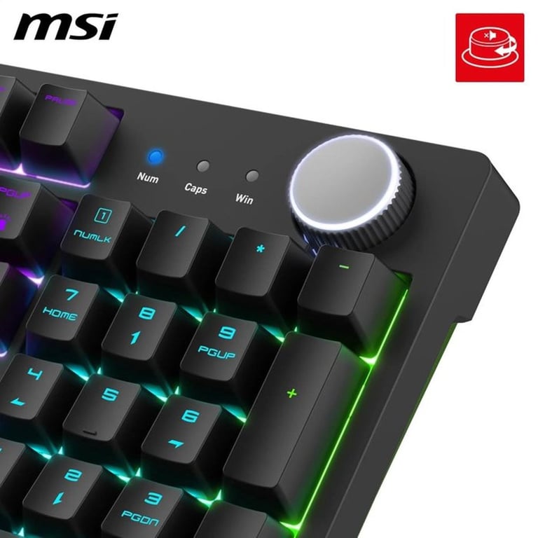 Clavier gaming mécanique MSI FORGE GK320 FR Switches linéaires 978 g 44.1x13.4x3.7 cm - vue 4