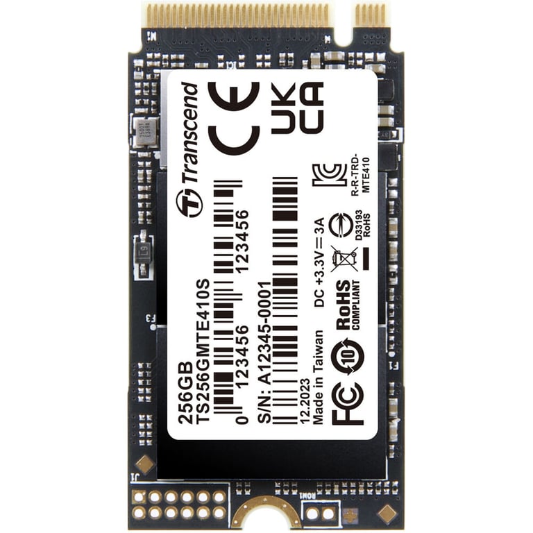 TRANSCEND Modèle du produit : .2 2242 PCIe Gen4x4 NVMe 3D TLC DRAM less Neuf - vue 2