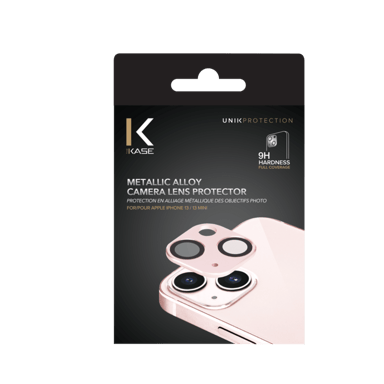 Coprilente in lega metallica per Apple iPhone 13/13 mini, rosa rodio