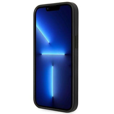 Funda Karl Lagerfeld para iPhone 14 Plus 6.7'' rígida negra Saffiano Choupette Head Patch