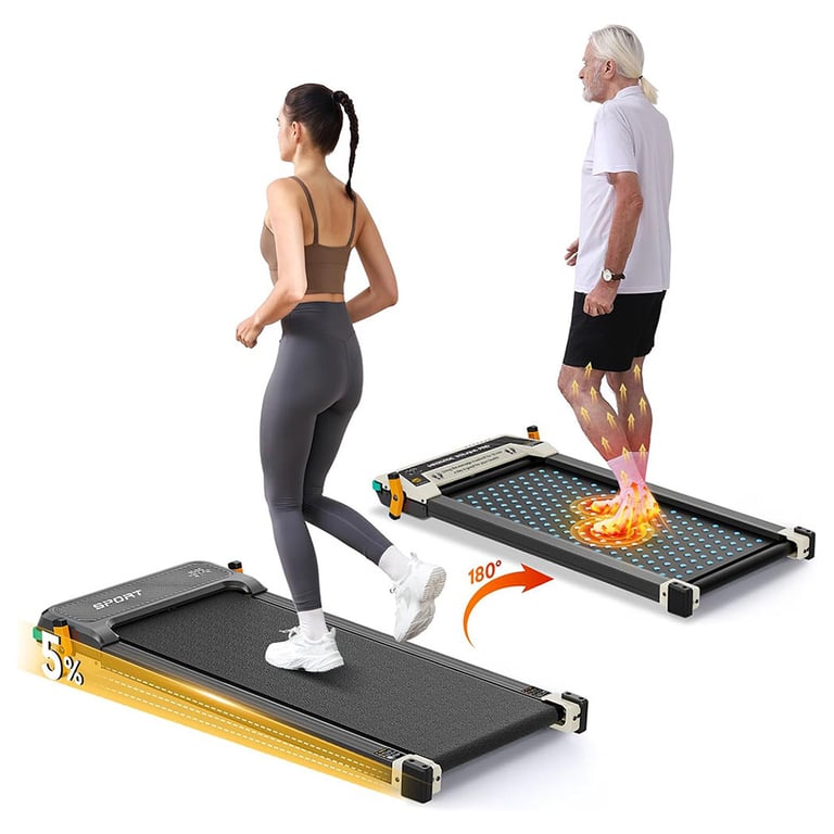 Tapis de Marche Akluer A Double Face avec Masseur Shiatsu Pieds Moteur Silencieux 2 5 CH 150 kg Max Écran LED & Télécommande Neuf