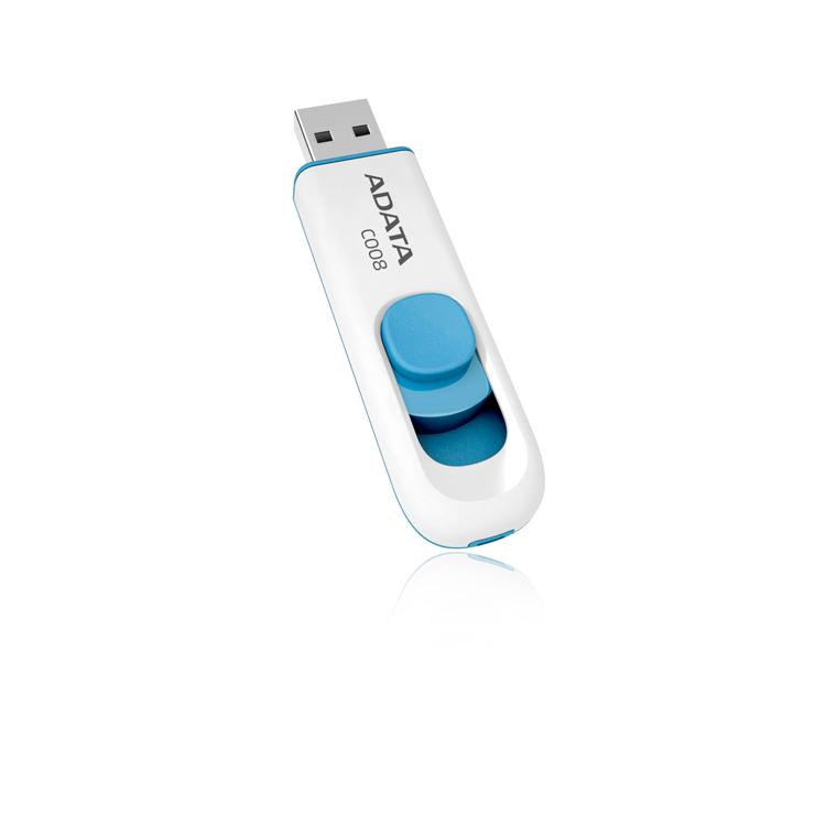 ADATA 64GB C008 lecteur USB flash 64 Go USB Type-A 2.0 Bleu, Blanc - Neuf