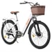Vélo électrique CYSUM Cityrun avec panier avant, moteur 250 W, batterie 36 V 10 Ah - Blanc