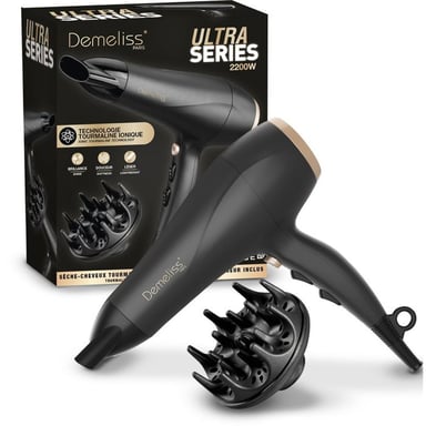 Sèche-cheveux Saint Algue Demeliss Ultra Series 2200 W Noir avec diffuseur