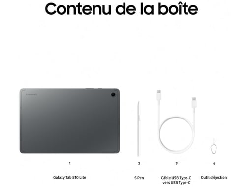Samsung Galaxy Tab S10 Lite Gris Reconditionné - vue 6