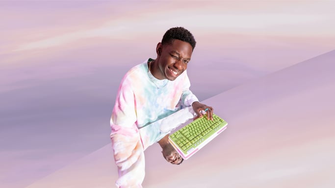 Logitech G G715 teclado Juego RF Wireless + Bluetooth AZERTY Francés Blanco