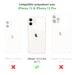 EVETANE Funda iPhone 12/12 Pro Antichoque Silicona + 2 Cristales templados