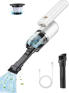 Aspirateur de table sans fil à Rotation de 180 Degrés rechargeable 7000PA blanc