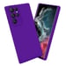 Coque pour Samsung Galaxy S22 ULTRA en FLUID VIOLET FONCÉ Housse de protection Étui en silicone TPU flexible