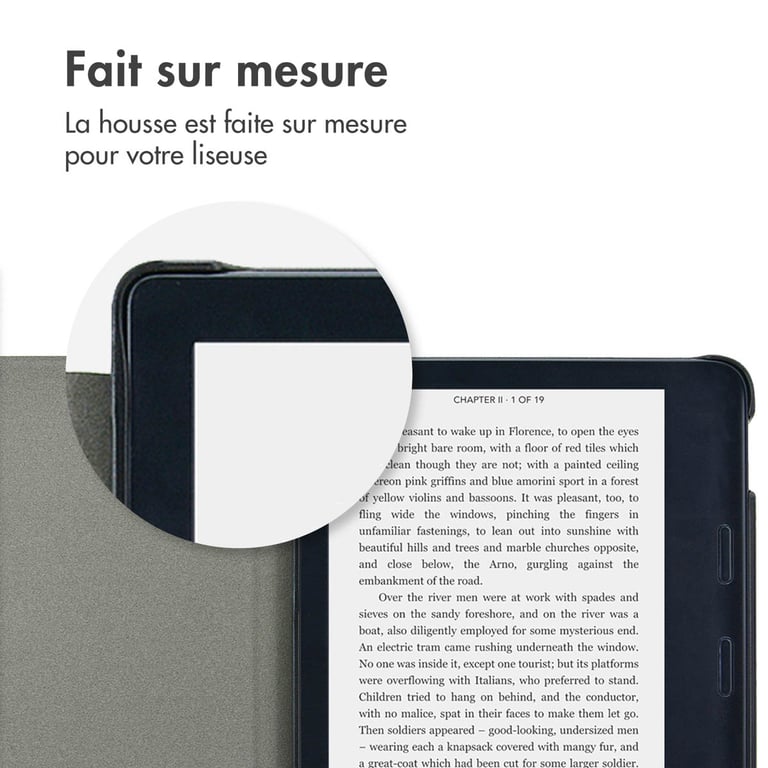 imoshion Étui de liseuse portefeuille Canvas Sleepcover avec support pour Kobo Libra 2 / Tolino Vision 6 Neuf - vue 2