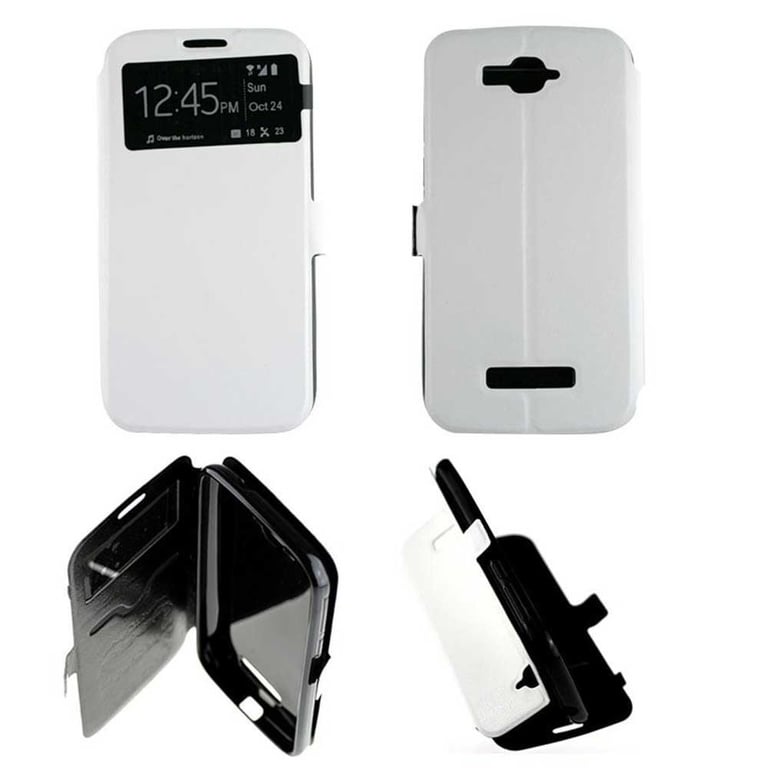 Etui Folio Blanc compatible Alcatel One Touch Pop C7 - 1001 coques