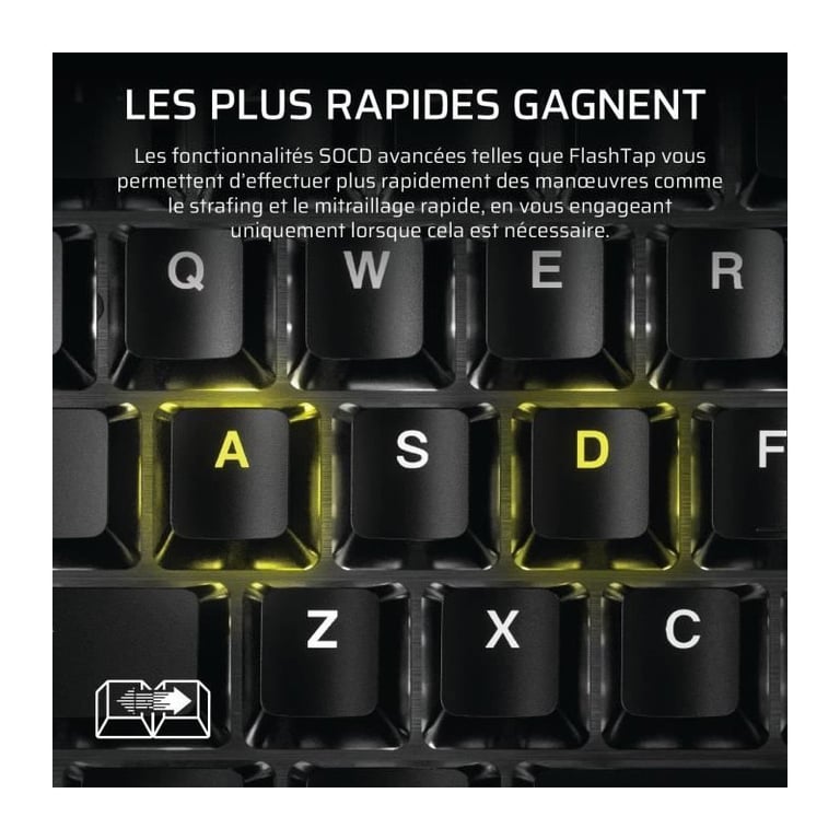 Clavier Gaming Mécanique Corsair K70 CORE TKL Wireless CH-914901E-FR – RGB AZERTY - vue 6
