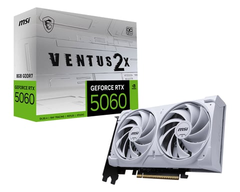 TARJETA GRAFICA MSI RTX 5060 8G VENTUS 2X OC WHITE