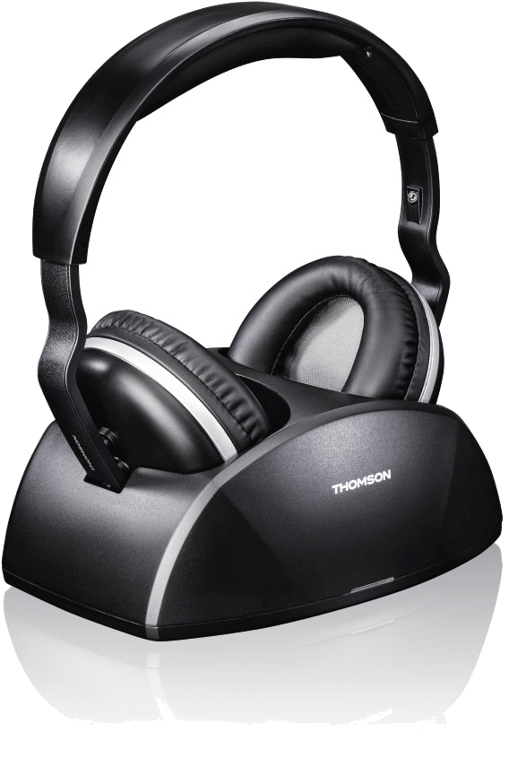 Écouteurs sans fil TV WHP3321BK Entrée optique , circum-aural, avec station de charge