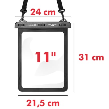 Housse de protection étanche universelle avec dragonne Transparent