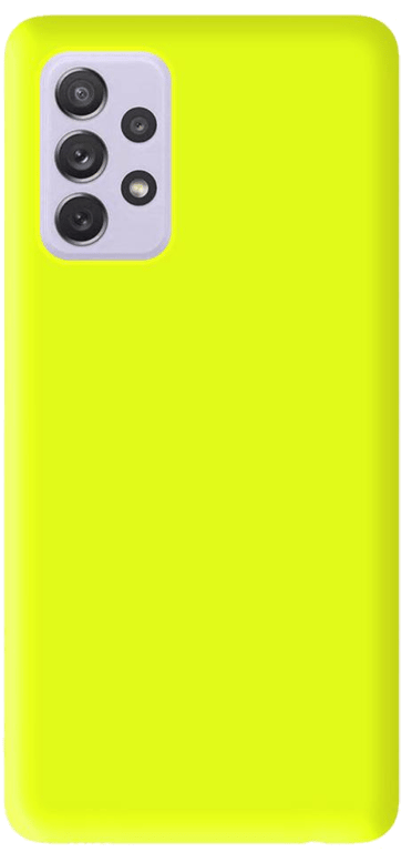 Coque silicone unie compatible Mat Jaune Samsung Galaxy A72 4G