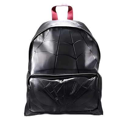 MARVEL Mochila de cuero ecológico con estampado de Spiderman Negro