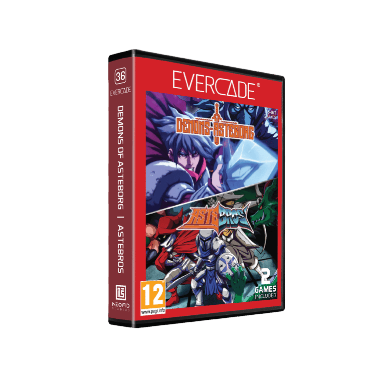 Jeu vidéo Evercade Demons of Asteborg & Astebros Cartouche n° 36 16 bits Plateforme - vue 2