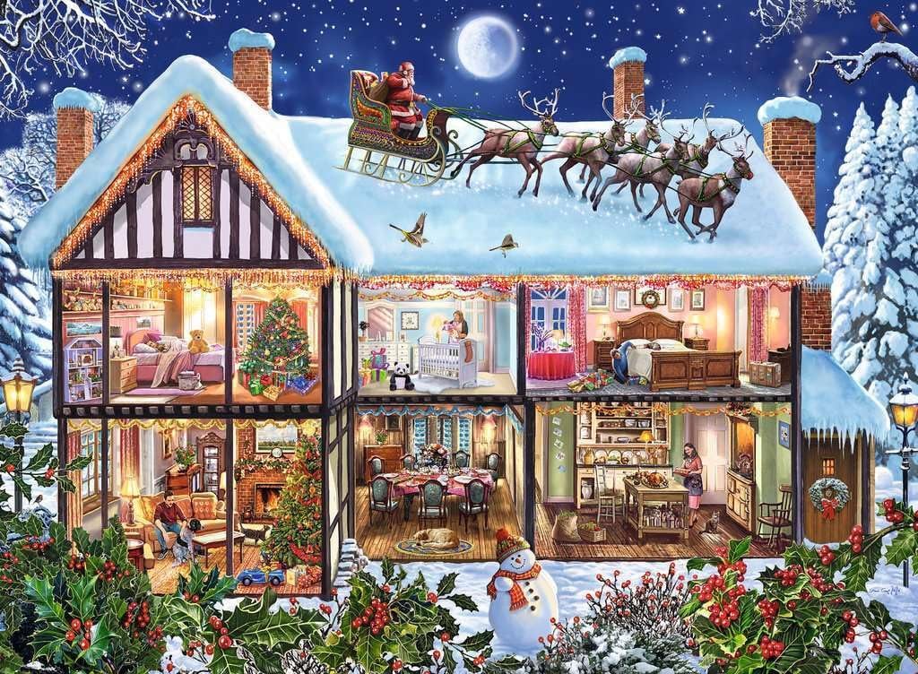 Puzzle 100 pièces Noël à la maison Ravensburger France - vue 3