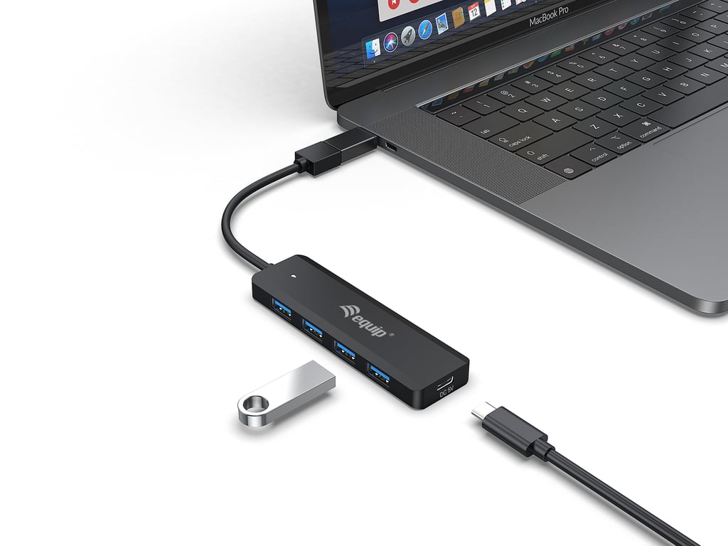 Equip 128959 hub & concentrateur USB 3.2 Gen 1 3.1 Gen 1 Type A 5000 Mbit/ Neuf - vue 2