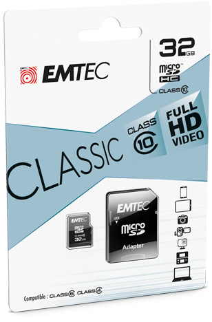 Emtec ECMSDM32GHC10CG mémoire flash MicroSD Classe 10 Neuf - vue 2