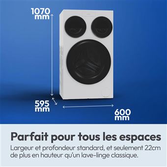 Lave-Linge Frontal CANDY MQD410CBL9-47 – 10 Kg, 1400 Tr/min, 3 Tambours - vue 6