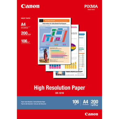CANON HR-101 high resolution papier inkjet 110g/m2 A4 200 feuilles pack de 1