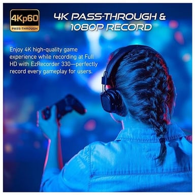 AVERMEDIA EzRecorder 330 Caja de grabación y streaming SIN PC Graba en 1080p y reproduce en 4K HDMI A/V compuesto 61ER330000AB