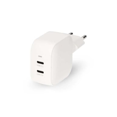 Chargeur mural NEDIS WGCHA35WWT 35W GaN 2x USB-C PD3.0 Blanc