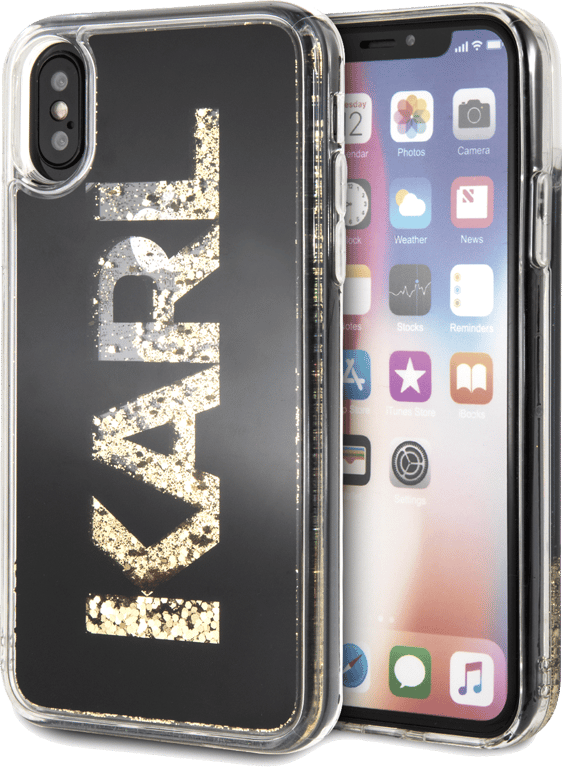 Coque de la Collection KLHCPXKAGBK avec Logo Karl pour iPhone X/XS Noir