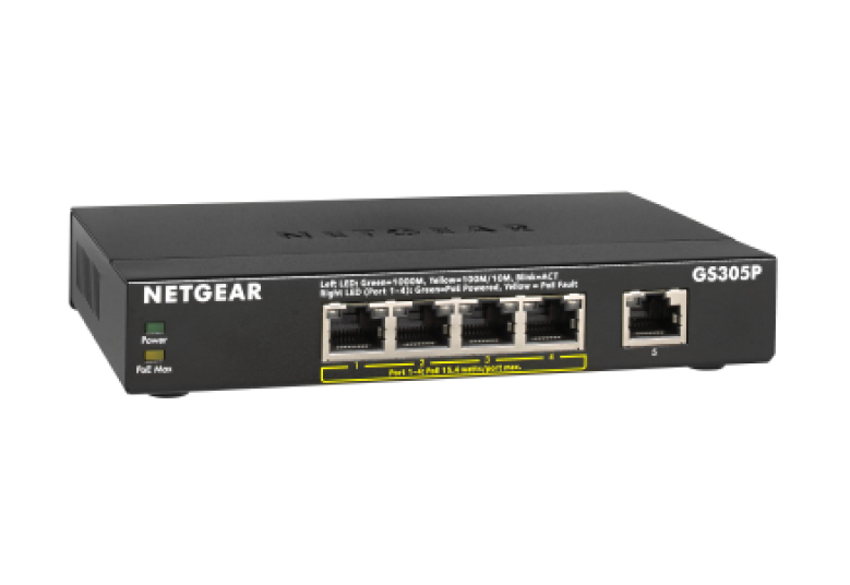 Netgear GS305Pv2 5 ports /101001000Avec POENon empilableNon manageable - vue 3