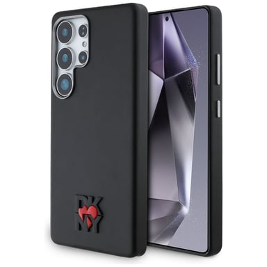 Étui DKNY Leather Heart of NY pour Samsung Galaxy S25 Ultra, noir