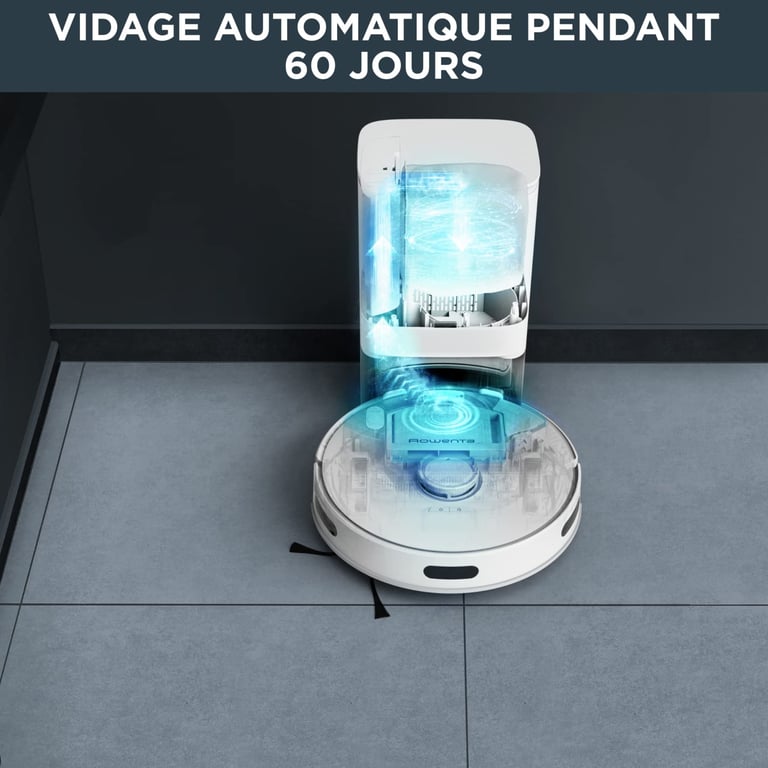 Aspirateur Robot Rowenta RR8587WH X-PLORER Serie 75 S+ – Vidage Automatique, Navigation Laser - vue 2