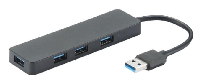 Heden 0-HUBUSB4PORT30 hub de interfaz USB 3.2 Gen 1 (3.1 Gen 1) Type-A 5 Mbit/s Negro