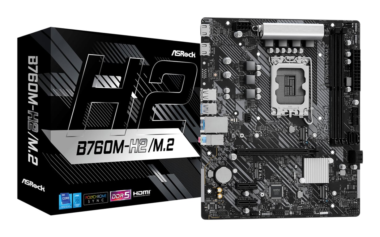 Asrock B760M H2/ .2 Intel B760 LGA 1700 micro ATX Neuf