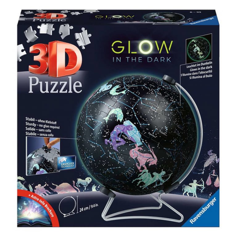 Ravensburger Puzzle 3D 180 pièces Globe Phosphorescent - vue 2