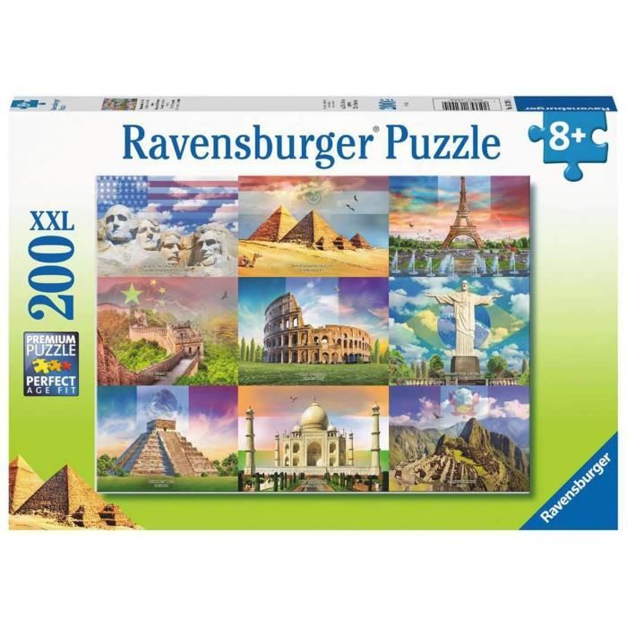 Puzzle 200 pièces : Les monuments du monde Ravensburger France - vue 4