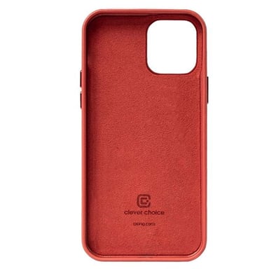 Coque pour iPhone 12 / 12 Pro Motif Essential Cover en Cuir Écologique Rouge