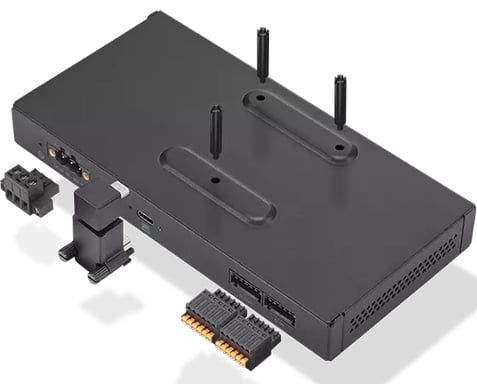 Lenovo 4XH1C95567 replicatore di porte e docking station per laptop Cablato USB 3.2 Gen 1 [3.1 Gen 1] Type-C Nero (Lenovo IO Box - Duplicatore di porte - USB-C - 1GbE - CRU - per ThinkCentre M75t Gen 2 11W5, ThinkEdge SE30 11NA, 11NB)