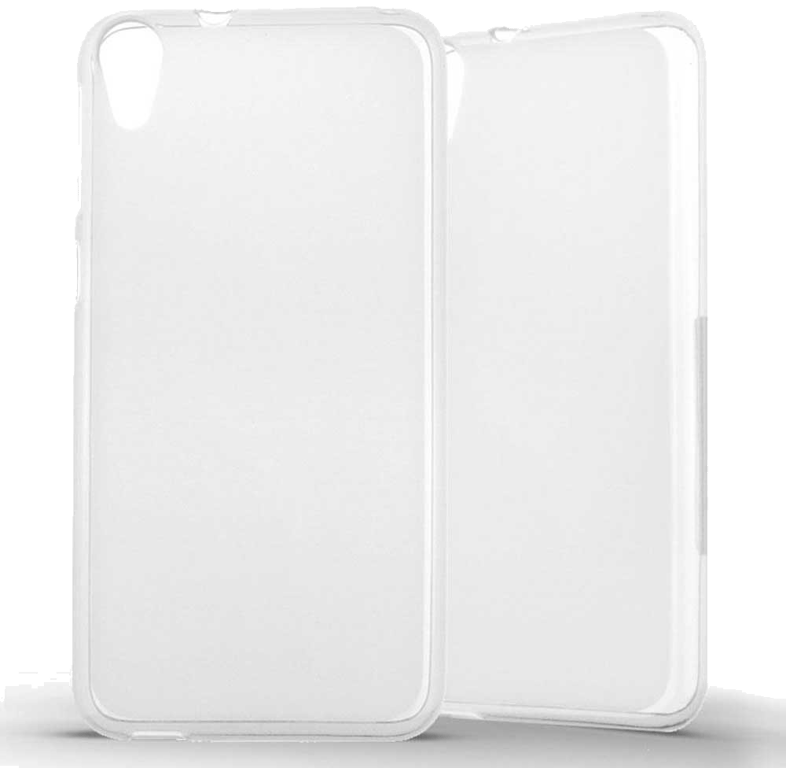 Coque silicone unie compatible Givré Blanc HTC Desire 820