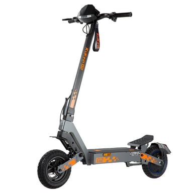 Patinete eléctrico KuKirin G2 (VMP), motor de 500 W, batería de 48 V y 15,6 Ah, velocidad máxima de 25 km/h, autonomía de 65 km, neumáticos sin cámara de 10 pulgadas, frenos de disco dobles, clasificación de impermeabilidad IPX4, carga máxima de 120 kg.