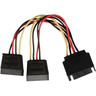 NEDIS Internal Power Cable - SATA 15-pin Male - 2x SATA 15-pin Female - 0.15 m - Various