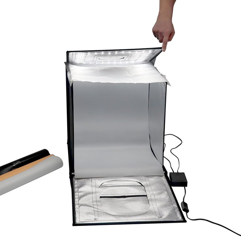 VISICO Tente d'éclairage objets avec rampe 120 Leds 60x60x60 cm - vue 3