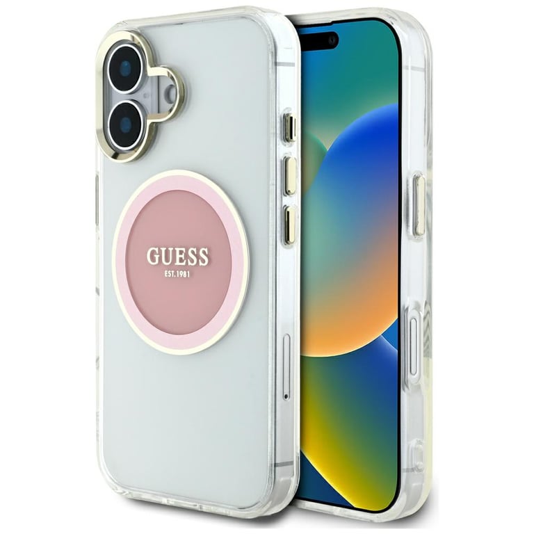 Guess Étui IML Metal Colored Circle Classic Logo MagSafe pour iPhone 16 - vue 2
