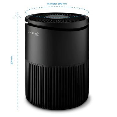 Clean Air Optima - Purificatore d'aria intelligente HEPA UV ed ionizzatore CA-503B Compact Smart