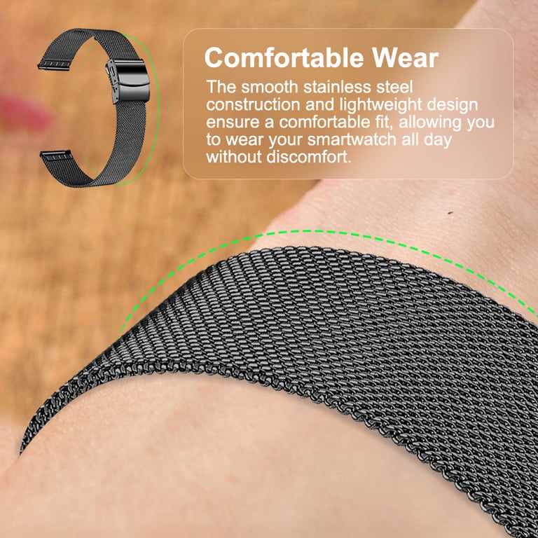 Bracelet en acier inoxydable pour Garmin Venu 3S / Forerunner 18 mm Neuf - vue 3